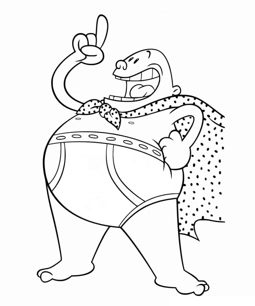 Capitan Mutanda divertente da colorare