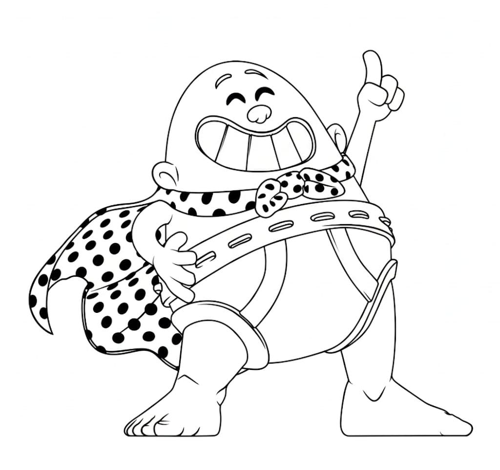 Capitan Mutanda gratis da colorare