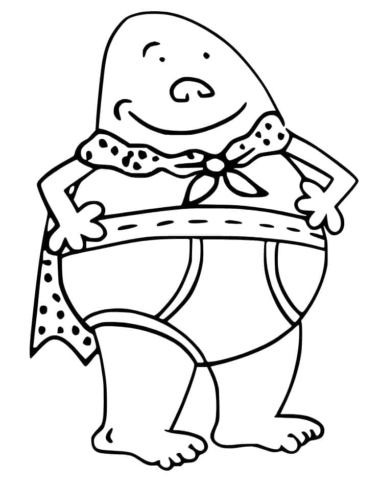 Capitan Mutanda stampabile da colorare