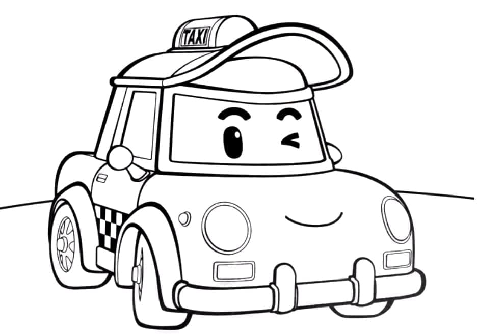 Cappellino Robocar Poli da colorare