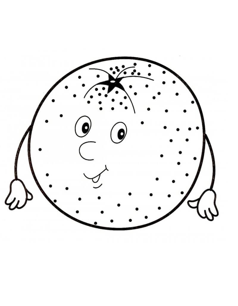 Carino arancione da colorare