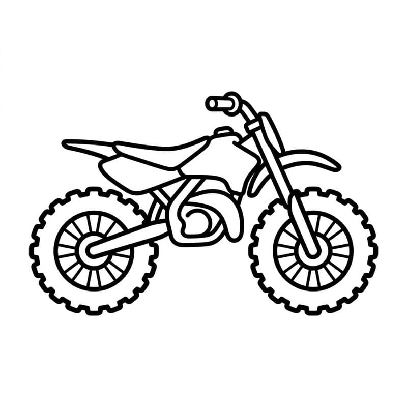 Carrozzeria piccola da motocross da colorare