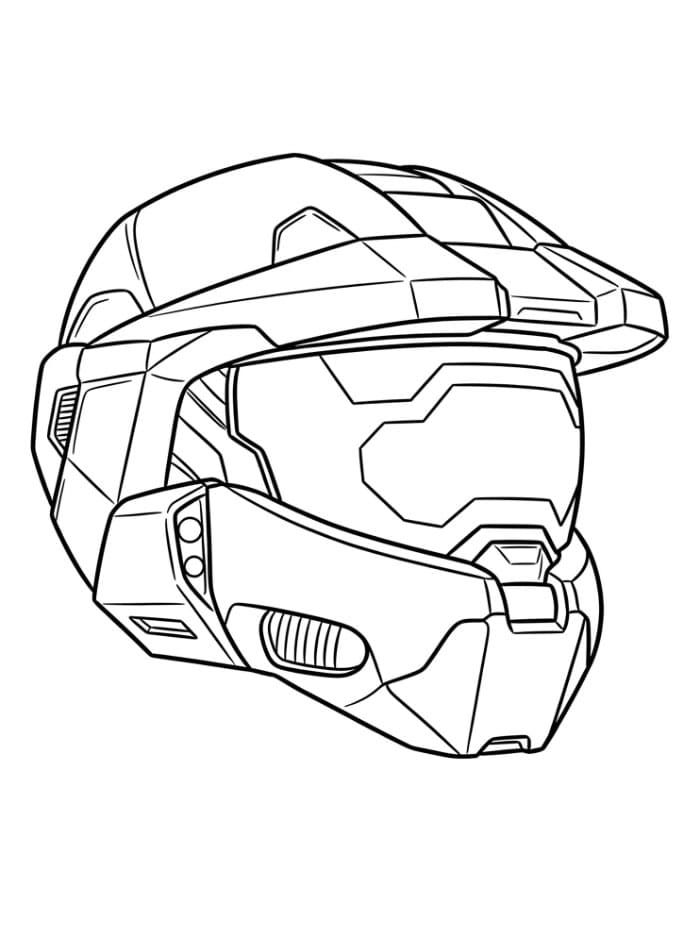 Casco di Master Chief Halo da colorare
