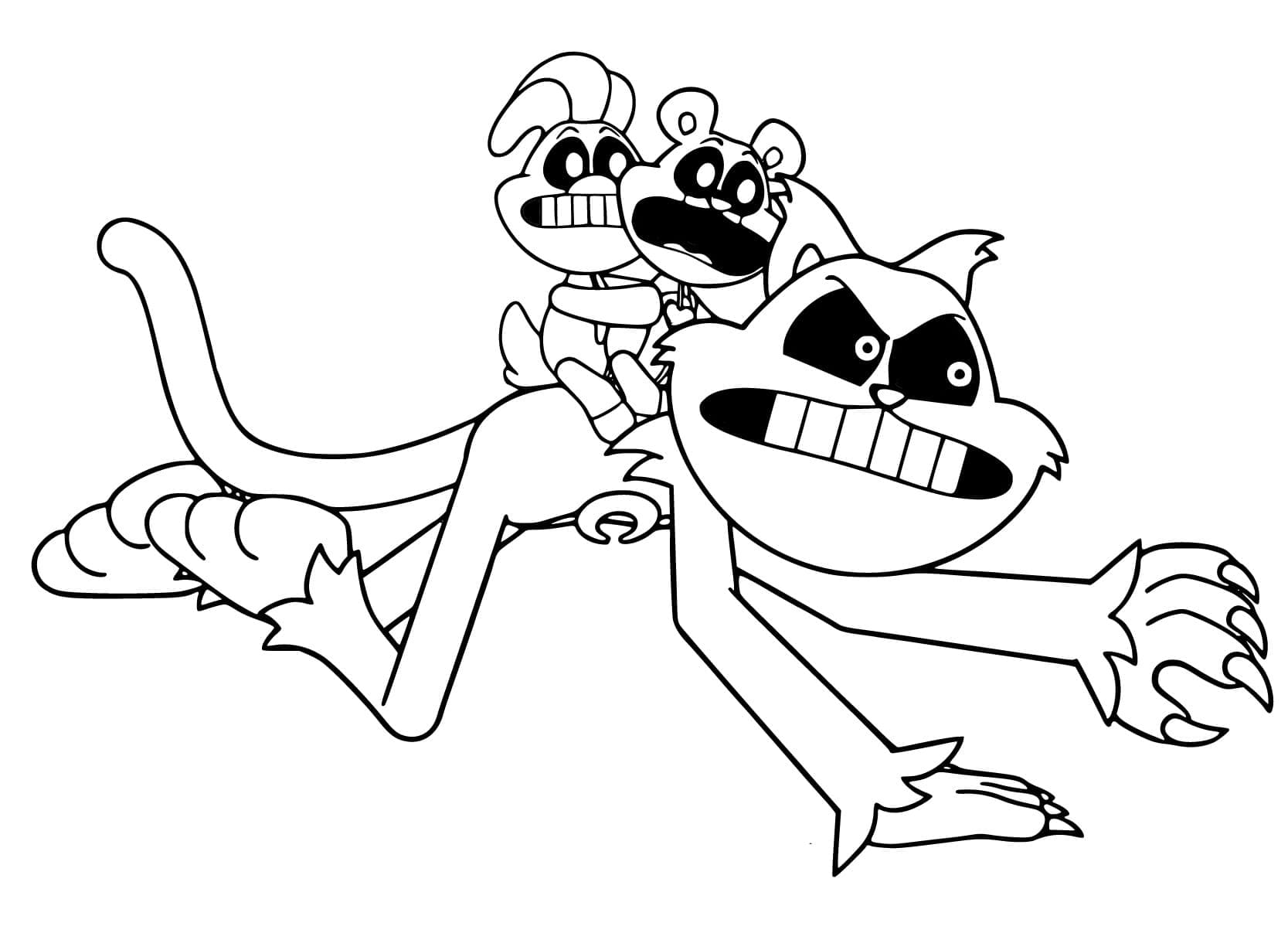 Catnap che Corre da colorare