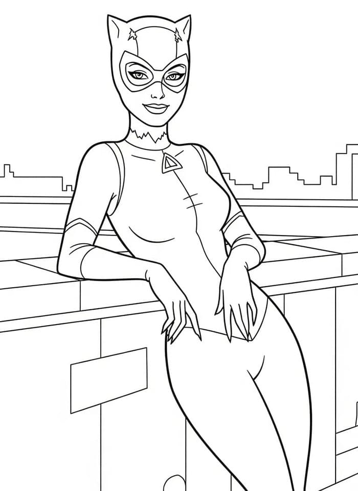 Catwoman carina da colorare
