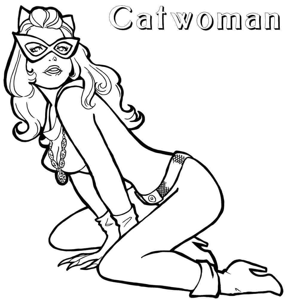 Catwoman 1 da colorare
