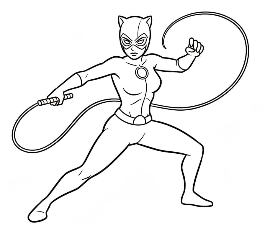 Catwoman è cool da colorare