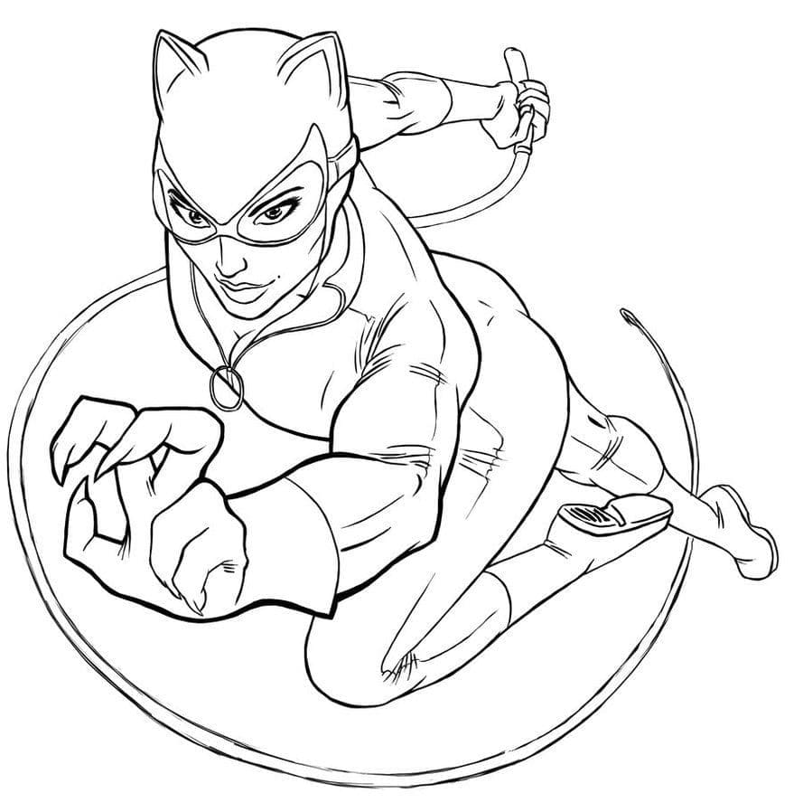 Catwoman è fantastica da colorare
