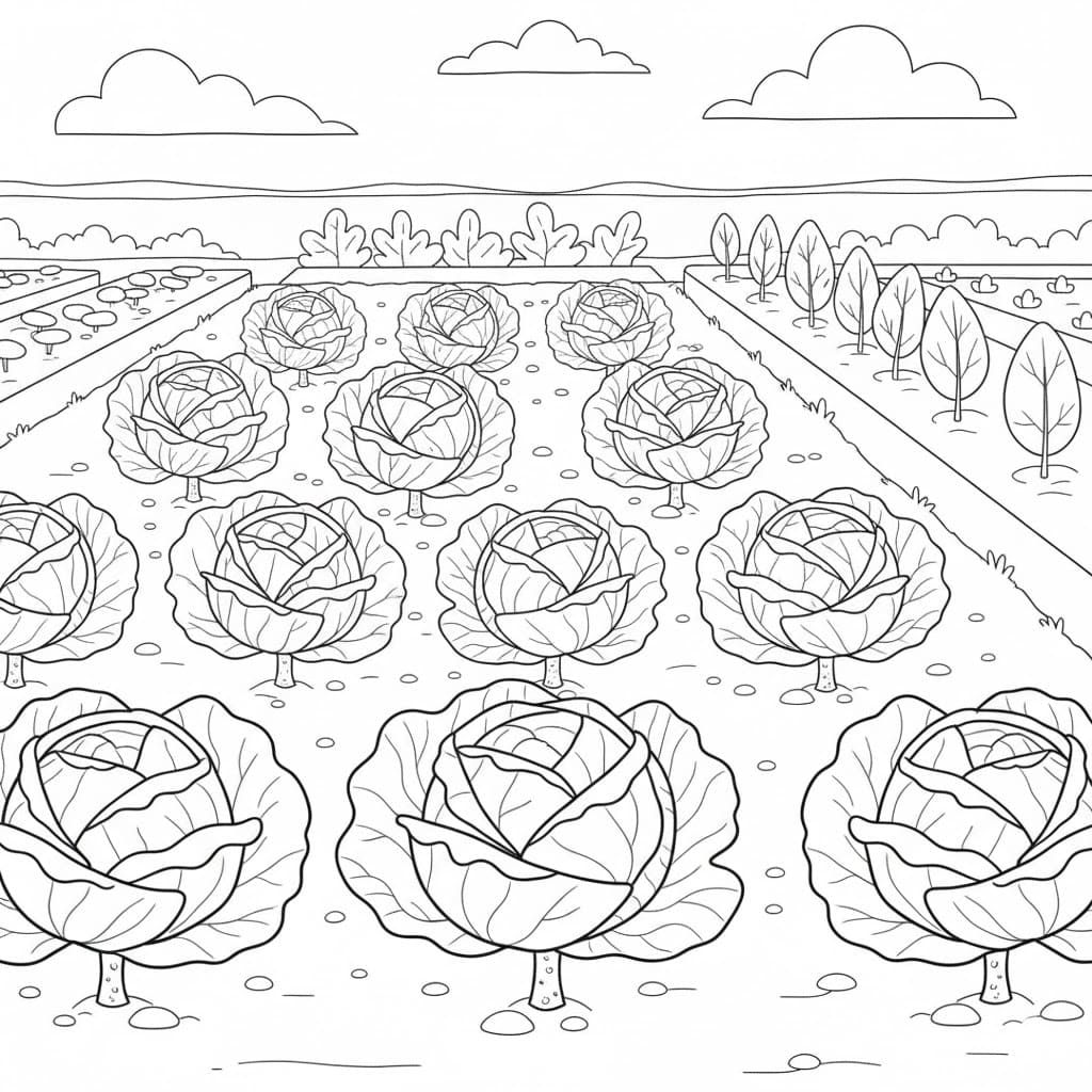 Cavolo cappuccio da colorare