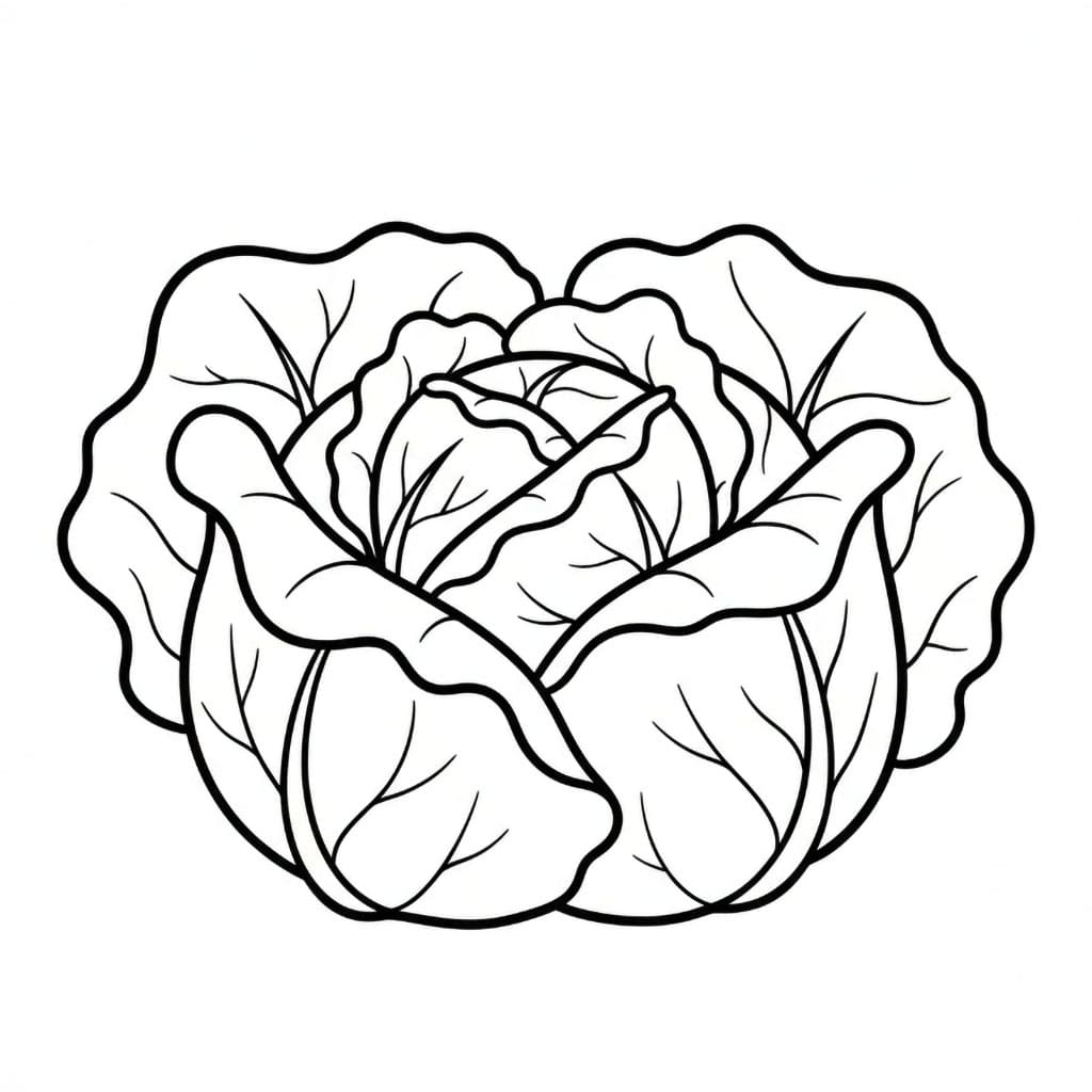Cavolo comune da colorare