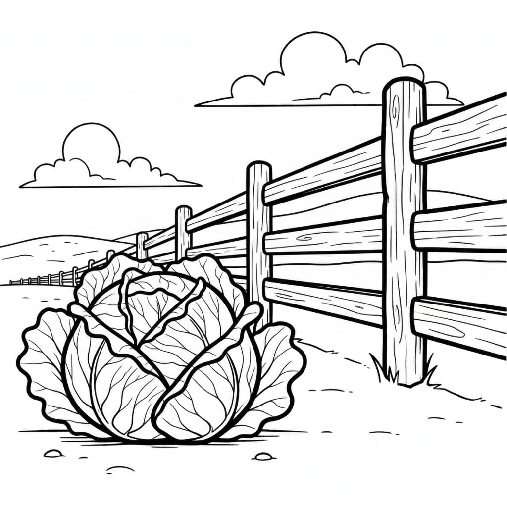 Cavolo da recinzione da colorare