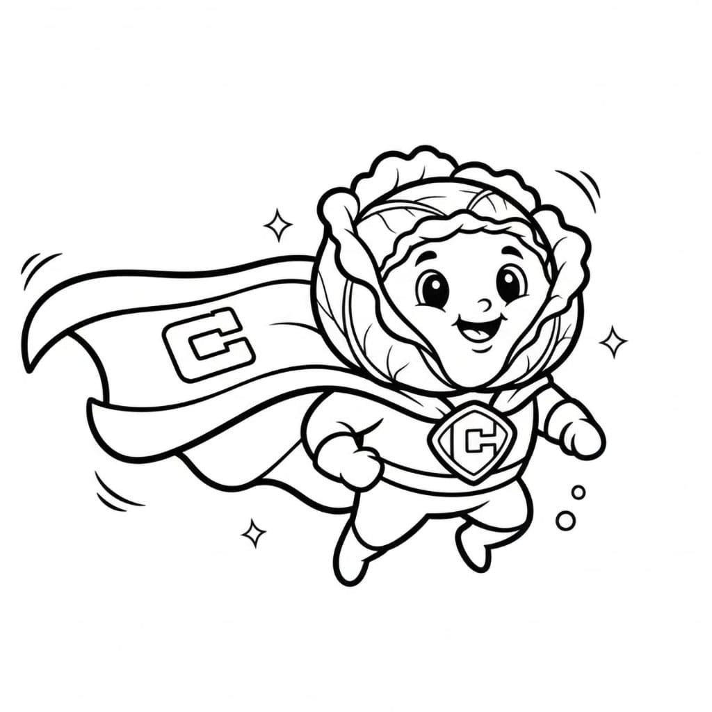 Cavolo eroe da colorare