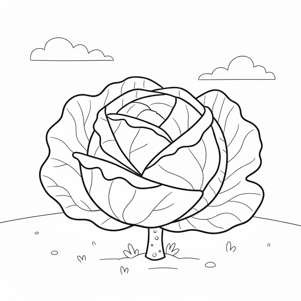 Cavolo gigante da colorare