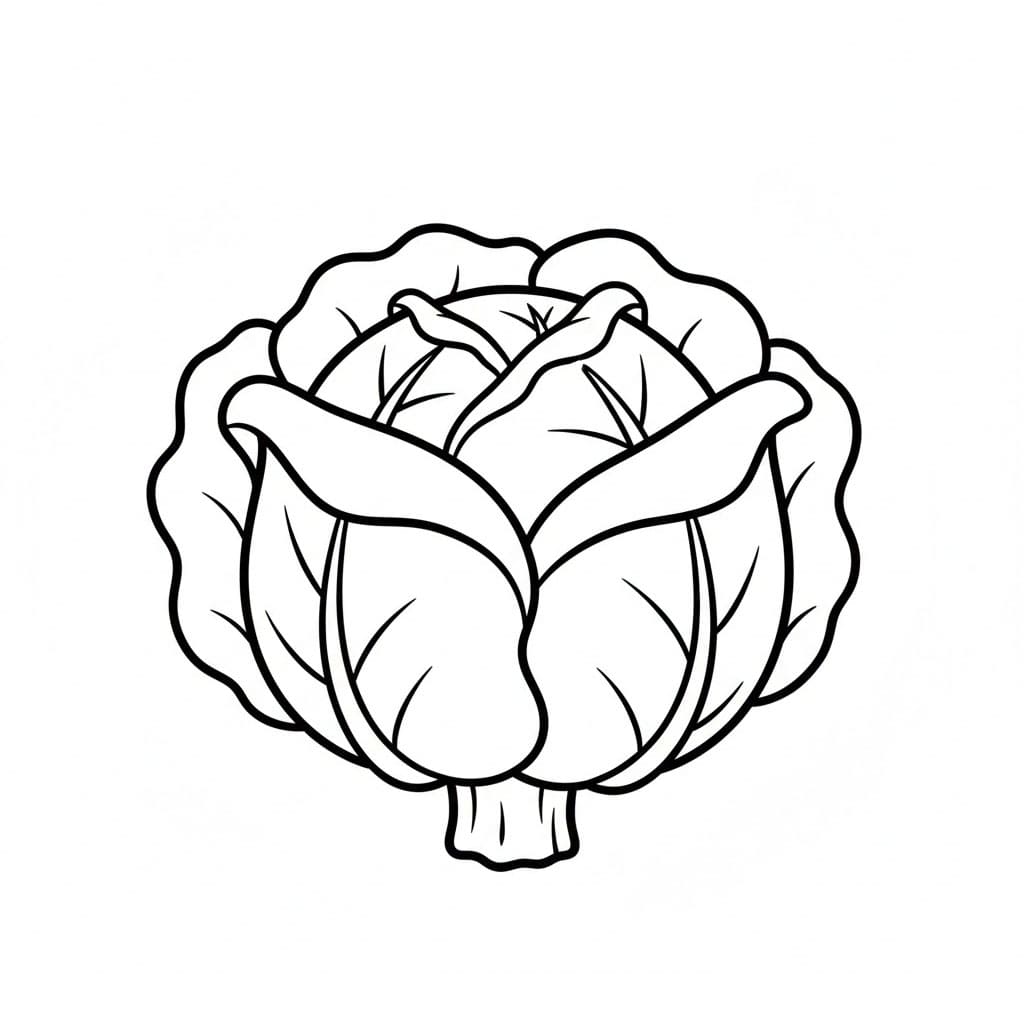 Cavolo grande da colorare