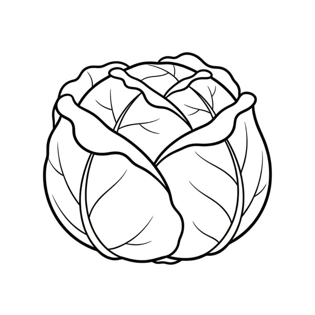 Cavolo piccolo gratis da colorare