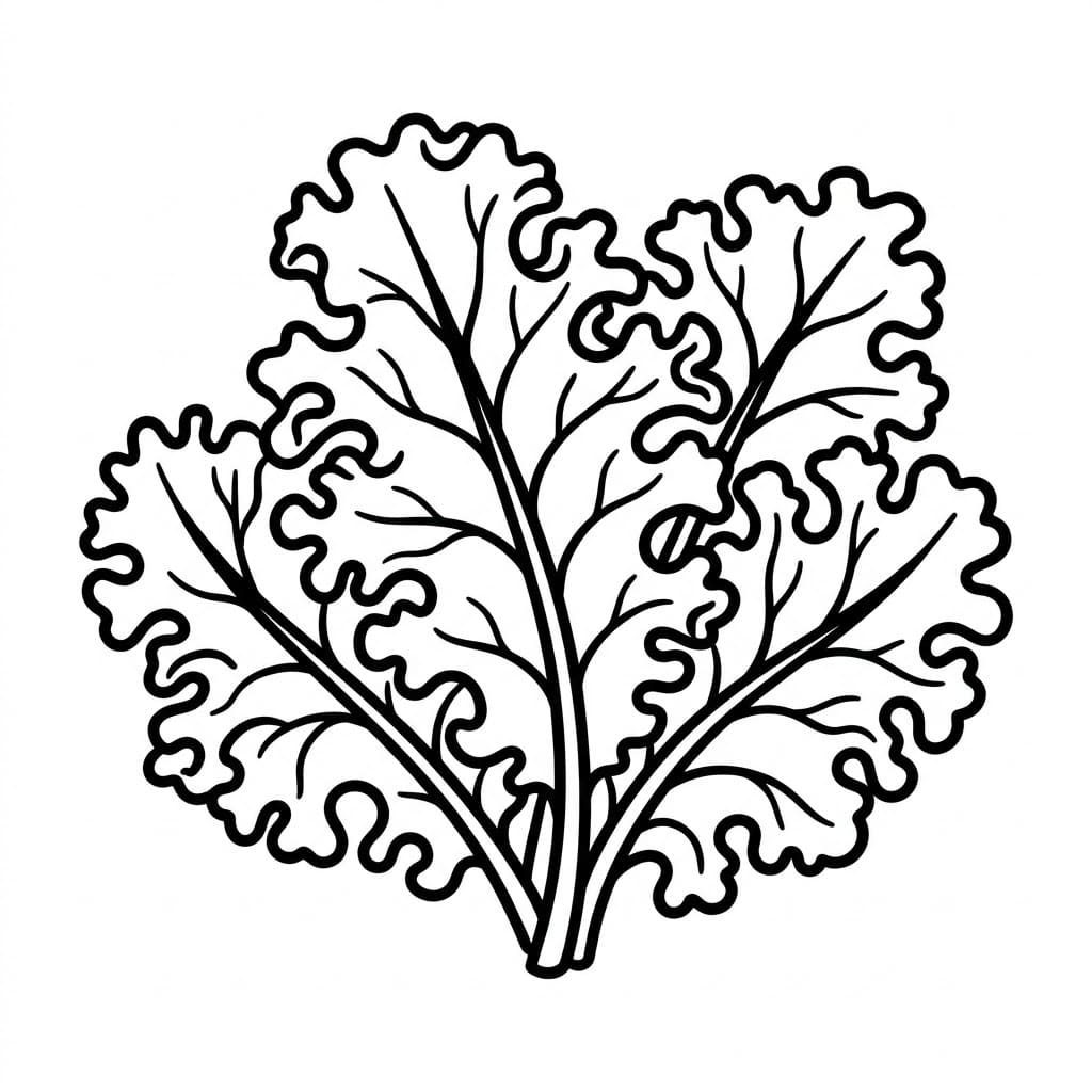 Cavolo riccio da colorare