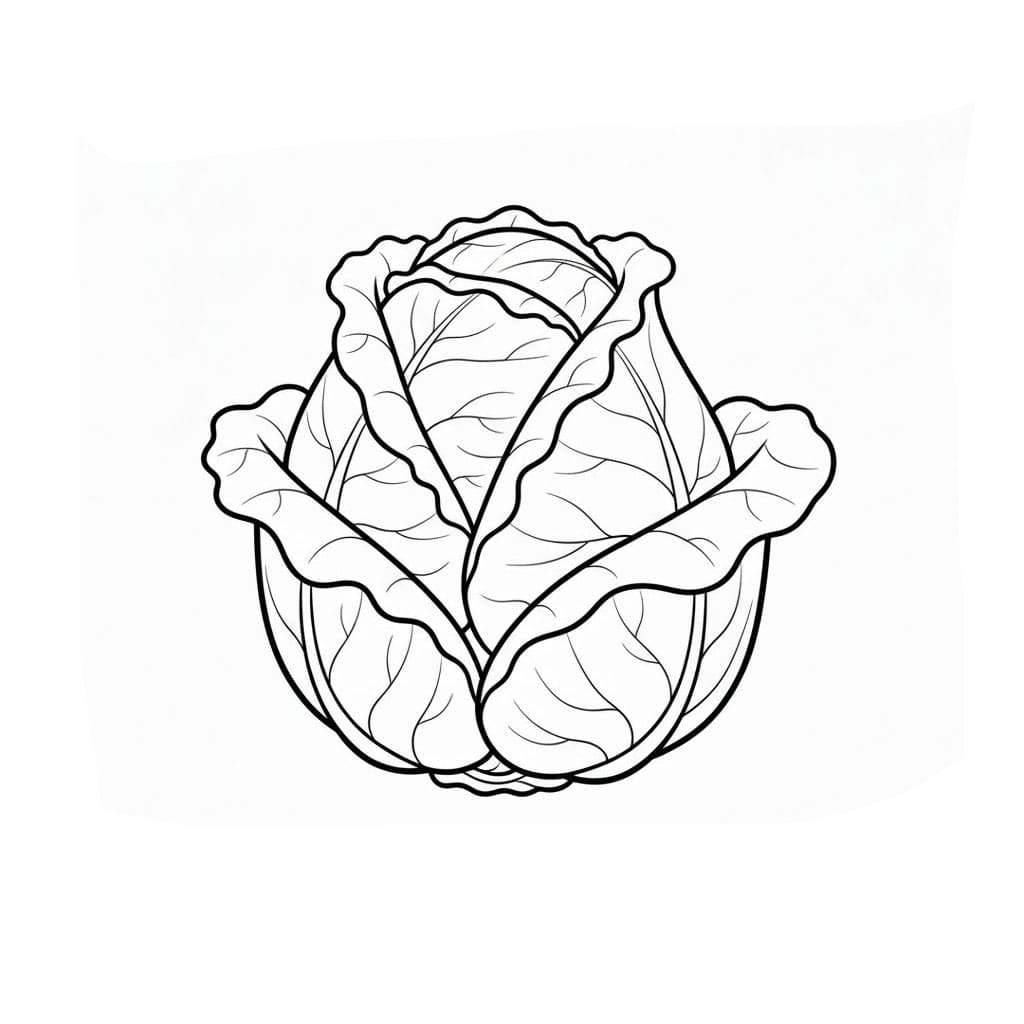 Cavolo stampabile da colorare