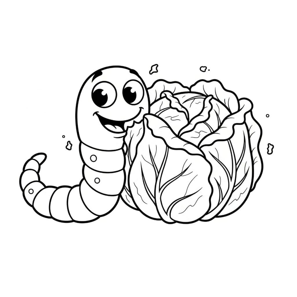 Cavolo verme da colorare