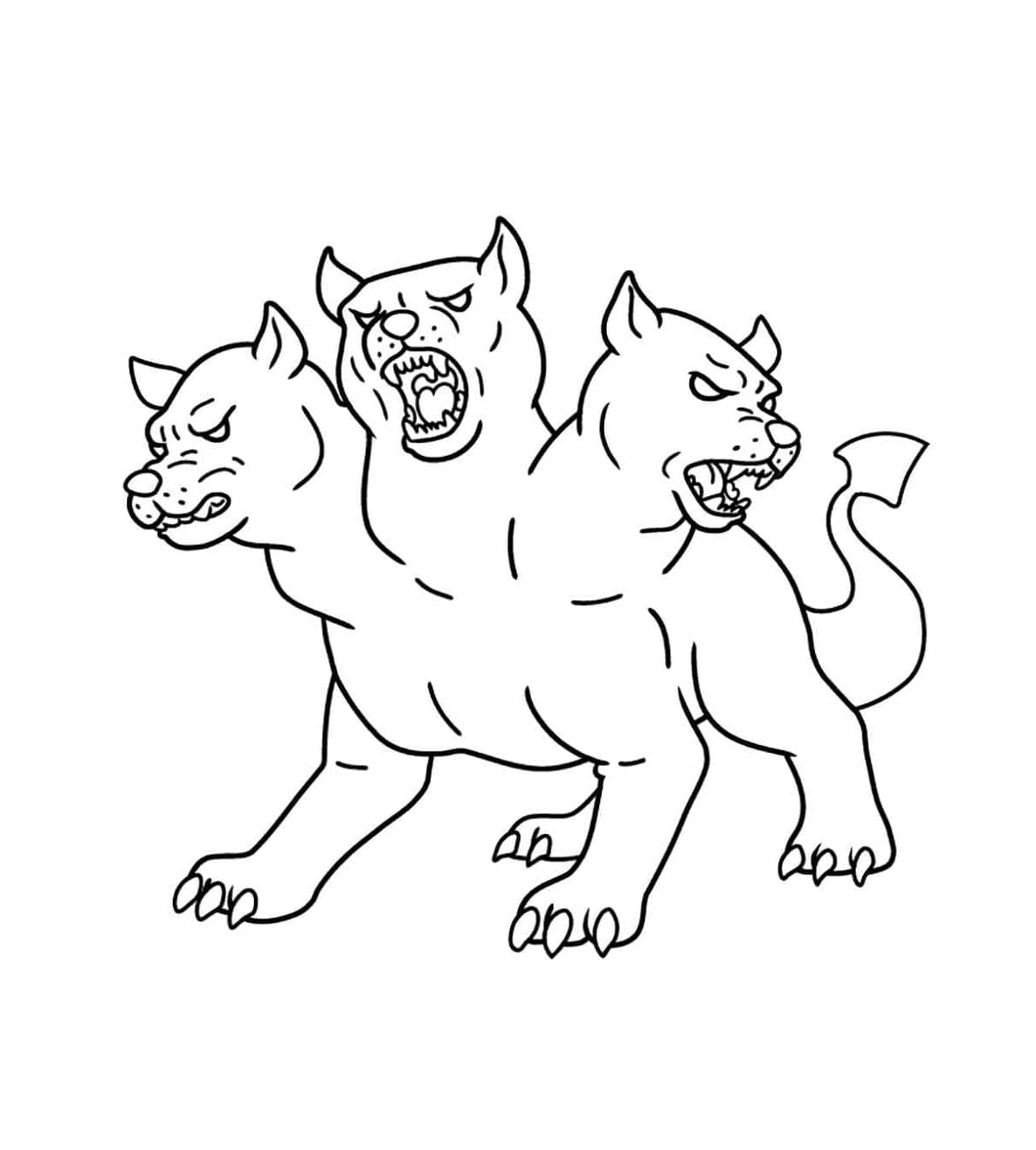 Cerbero Erede del Caos da colorare