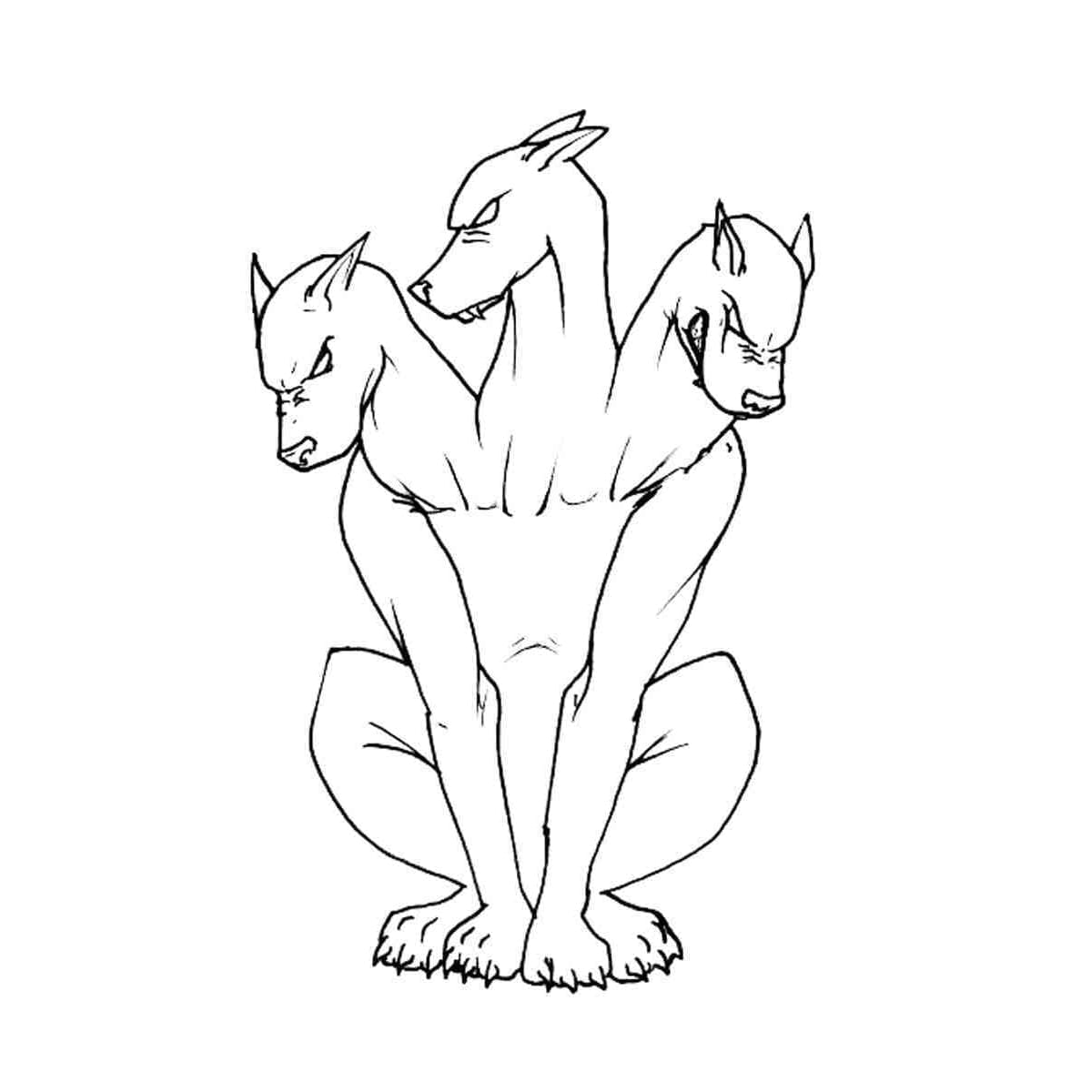 Cerbero Protettore dei Morti da colorare