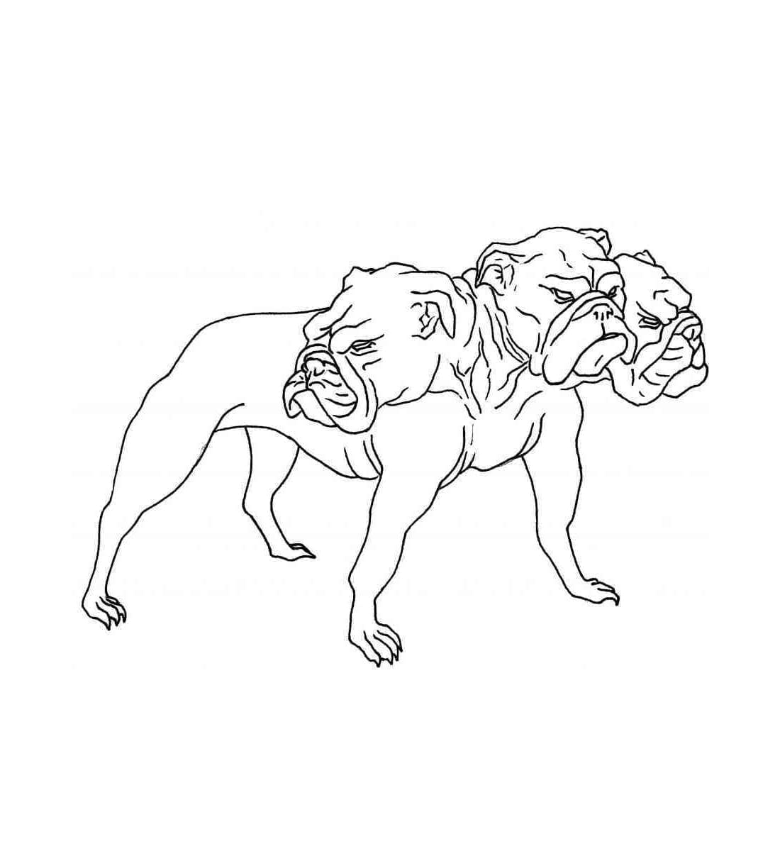 Cerbero Tridente Guardiano da colorare