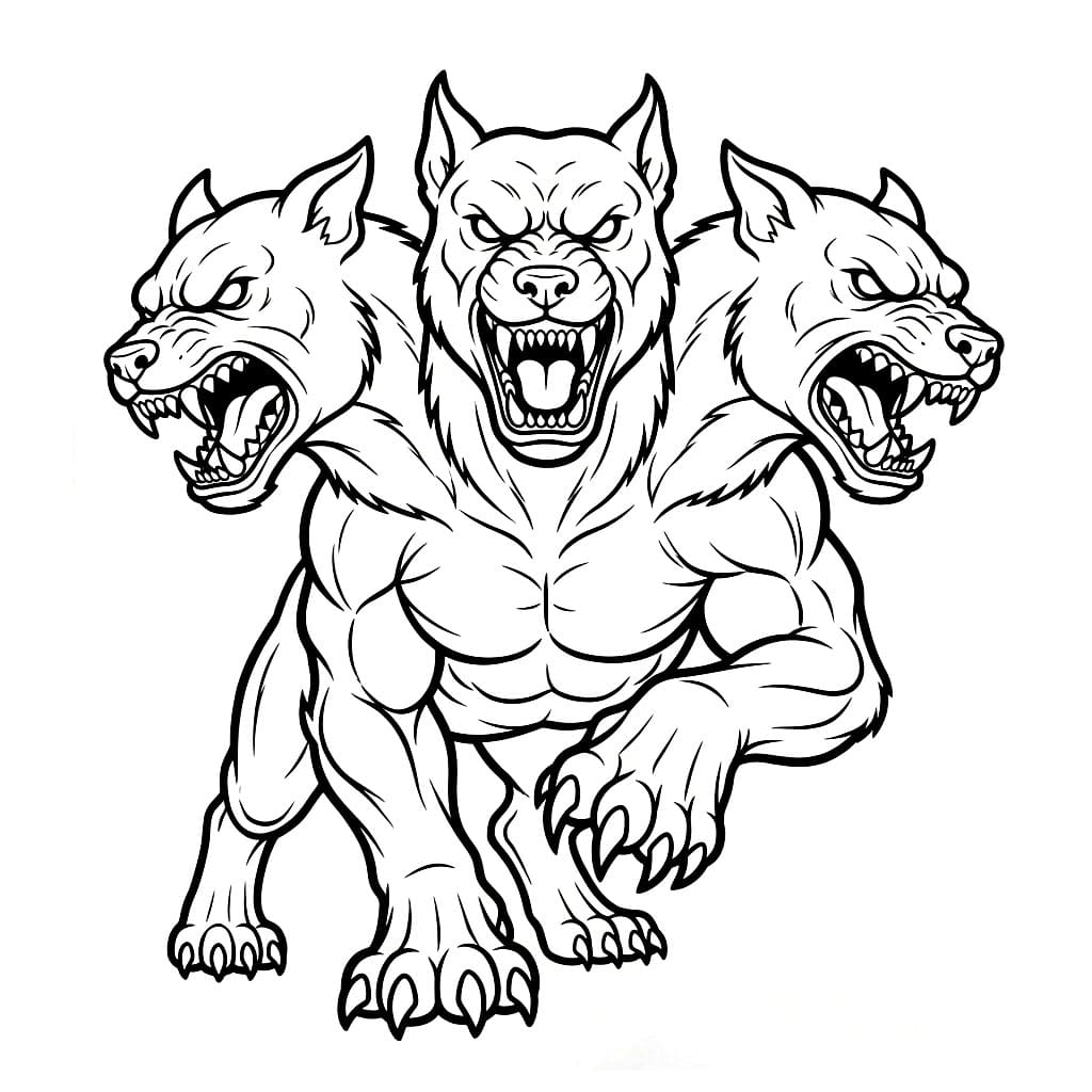 Cerbero con Artigli da colorare