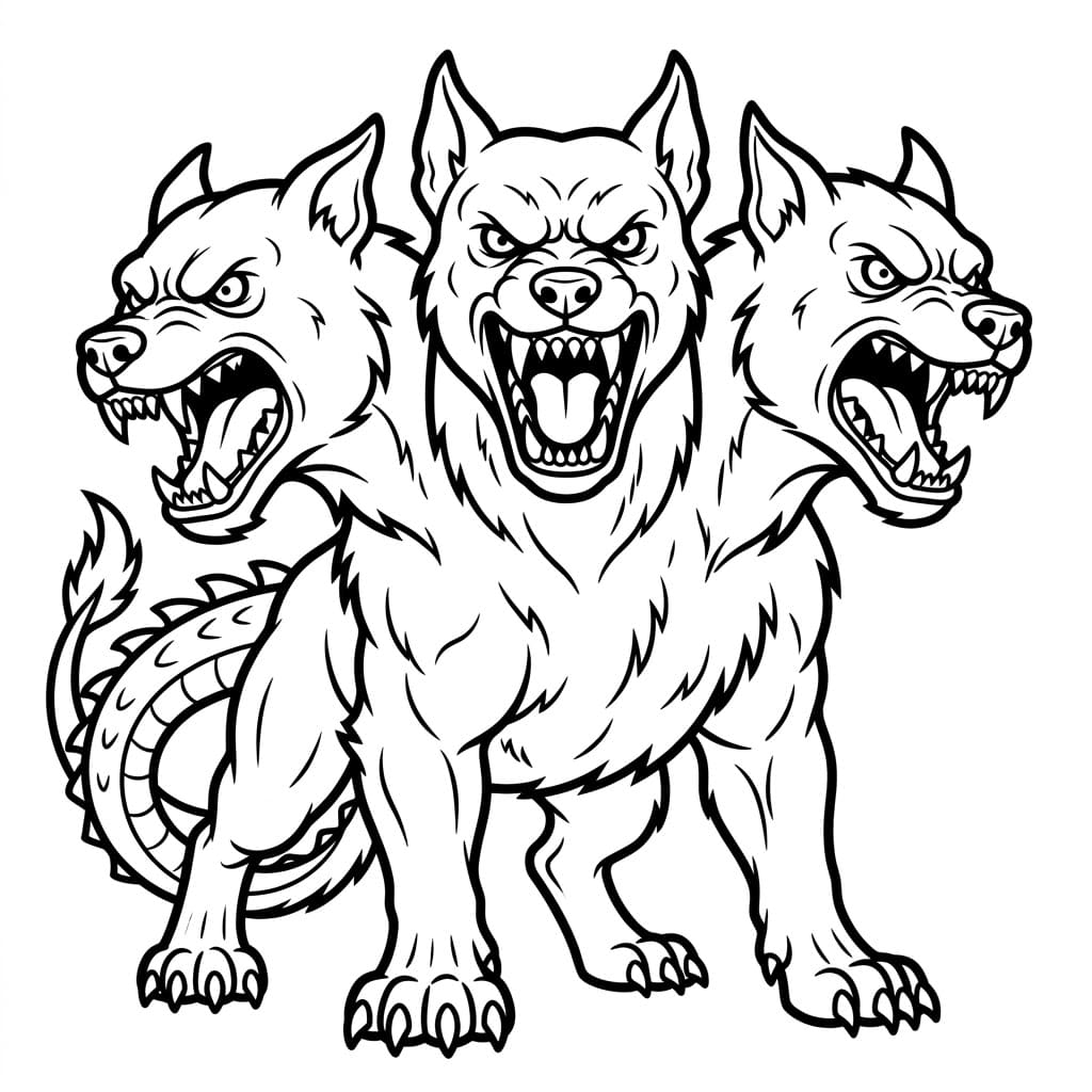Cerbero con Zanne da colorare