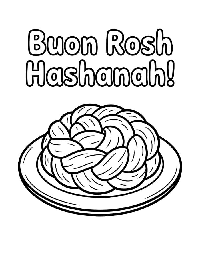 Challah di Rosh Hashanah da colorare