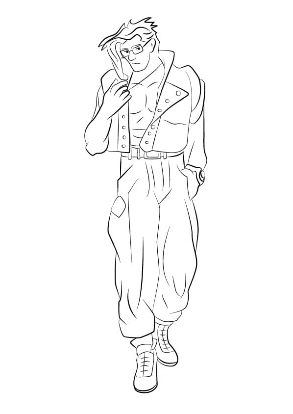 Charlie Nash from Street Fighter da colorare