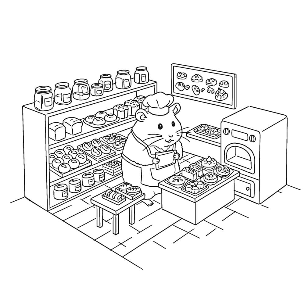 Chef Criceto da colorare