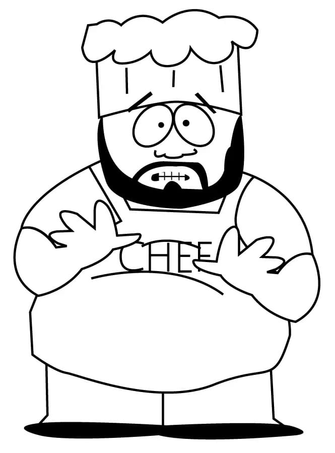 Chef South Park da colorare