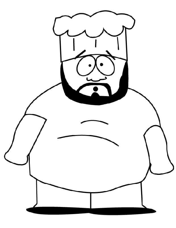 Chef from South Park da colorare