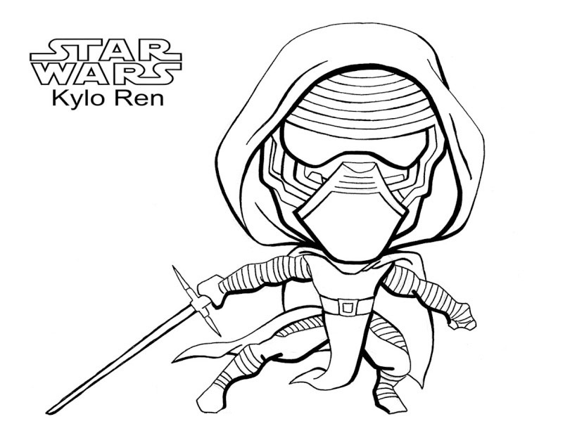Chibi Kylo Ren da colorare