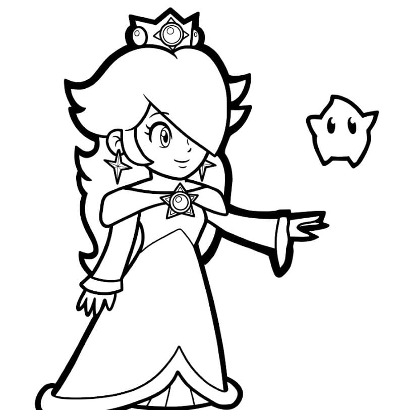 Chibi Rosalina da colorare