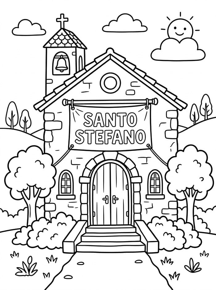 Chiesa di Santo Stefano da colorare