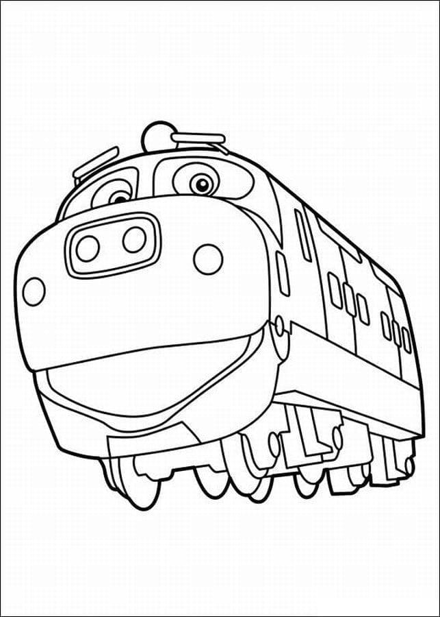 Chuggington Brewster da colorare