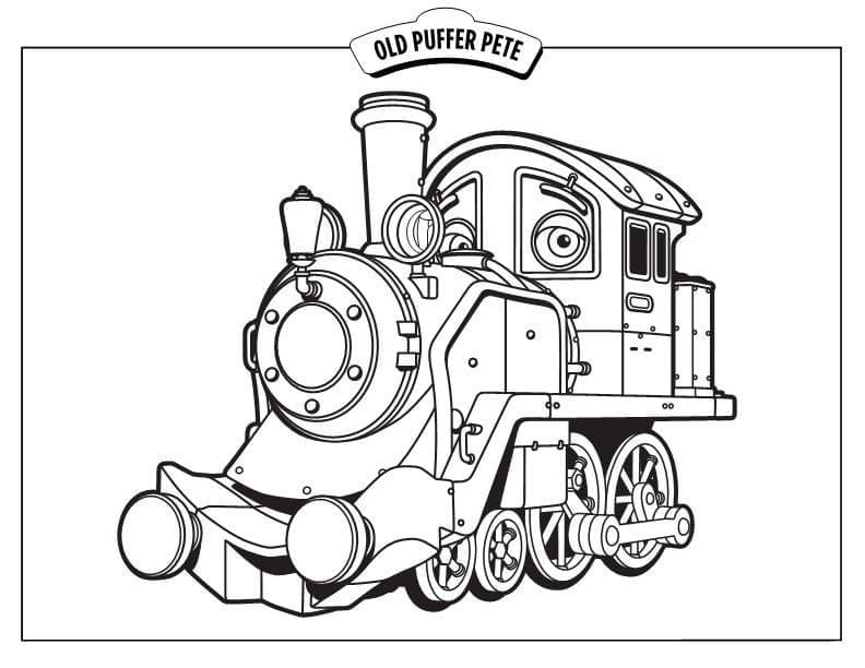Chuggington Old Puffer Pete da colorare