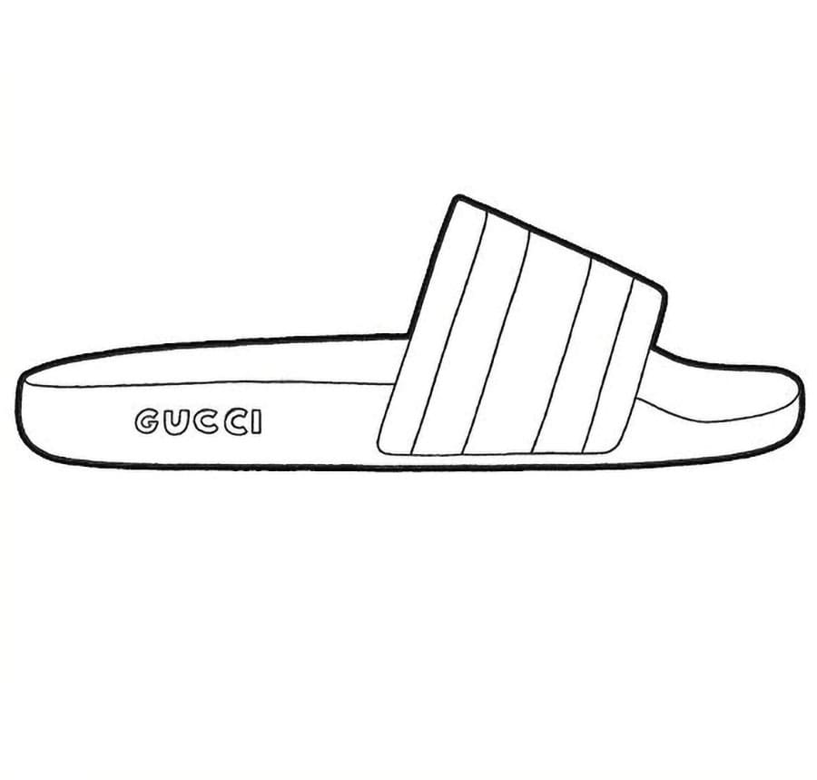 Ciabatte in gomma Gucci da colorare