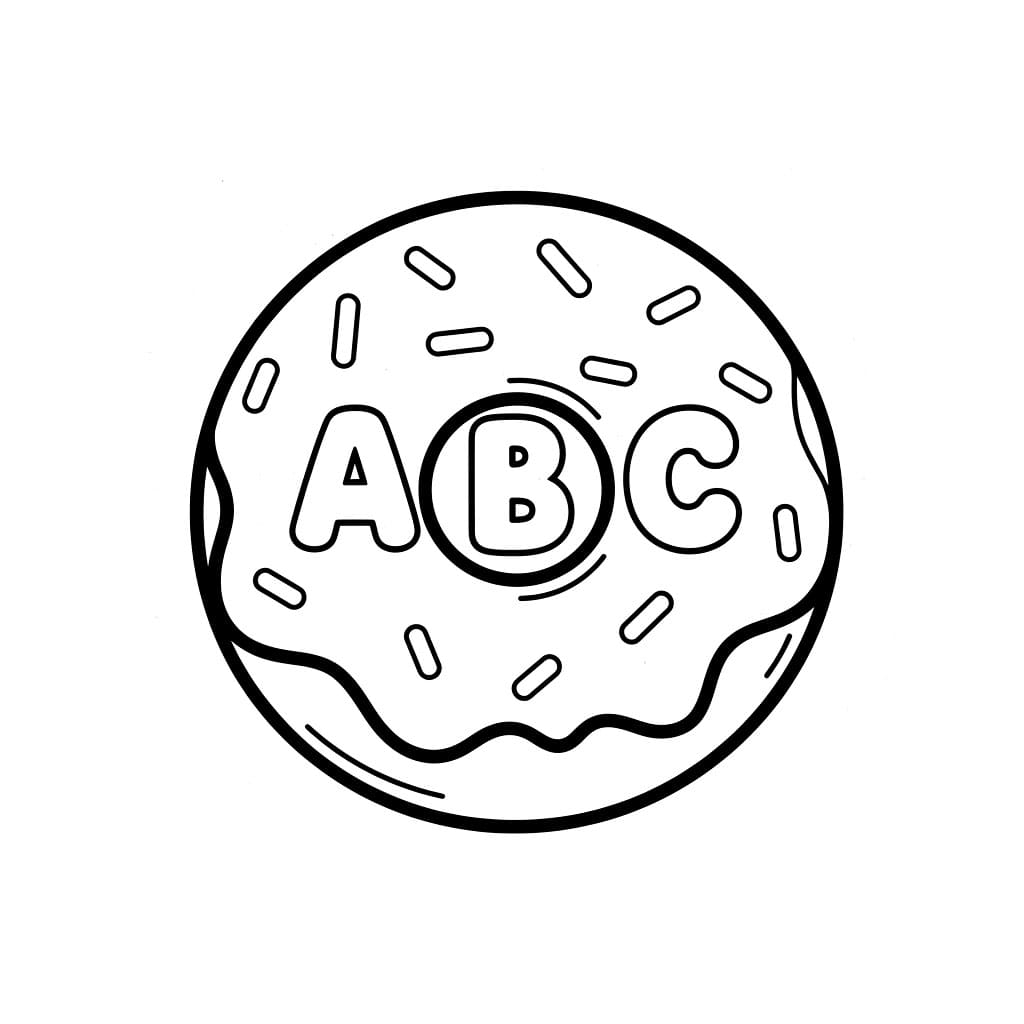Ciambella ABC da colorare
