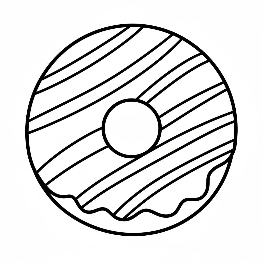 Ciambella a strisce da colorare