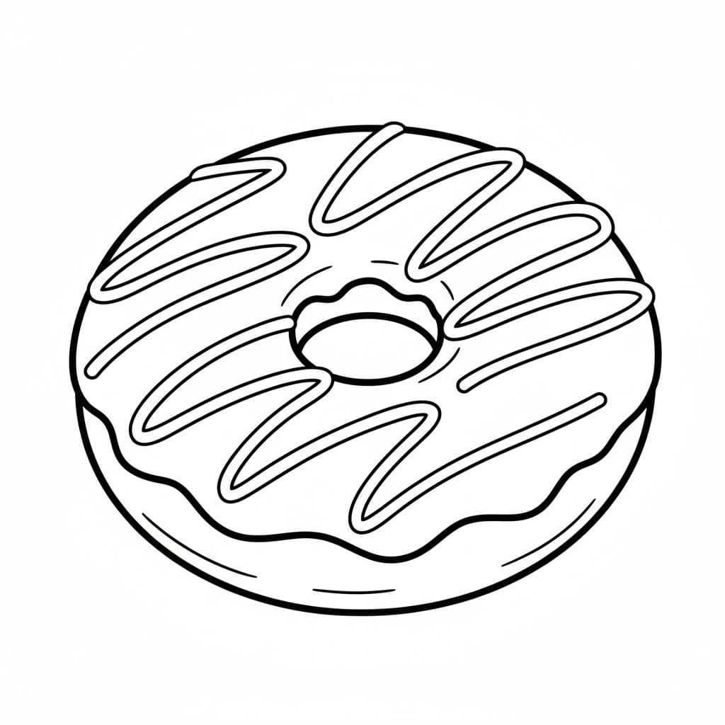 Ciambella a zigzag da colorare