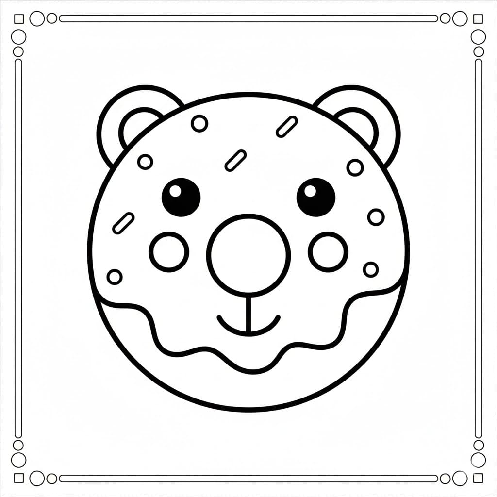 Ciambella all'orso da colorare