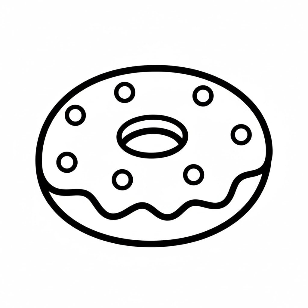 Ciambella audace da colorare