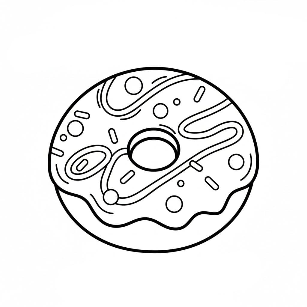 Ciambella deliziosa da colorare