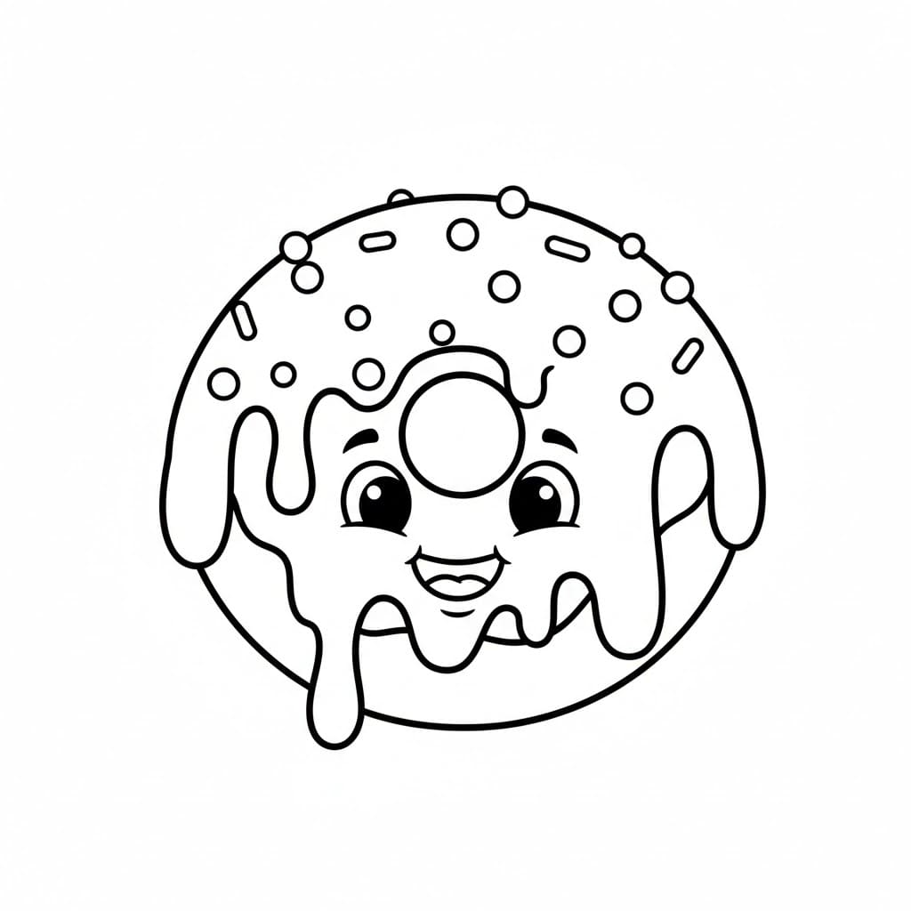 Ciambella gocciolante da colorare