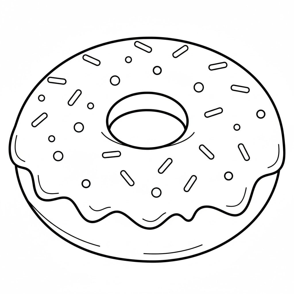 Ciambella grande da colorare