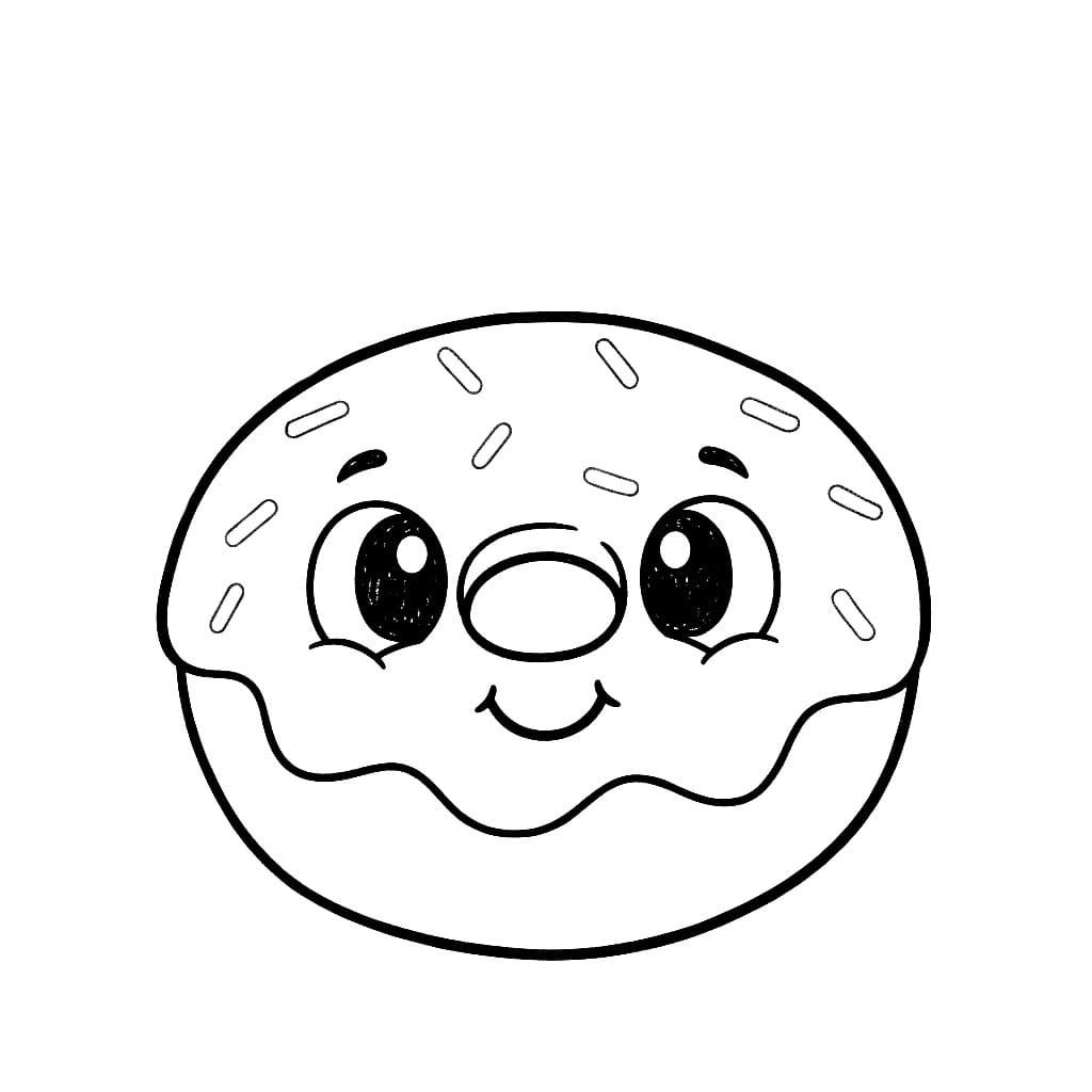 Ciambella occhi felici da colorare