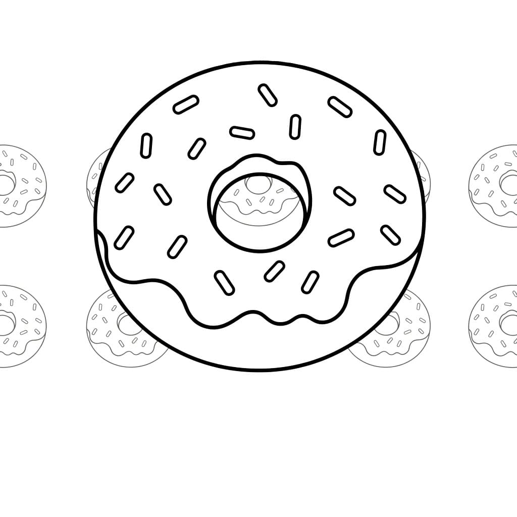 Ciambella per bambini da colorare