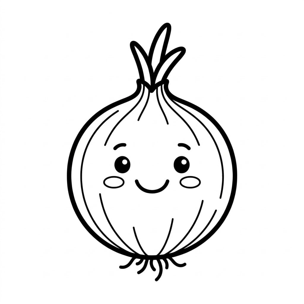 Cipolla rotonda da colorare