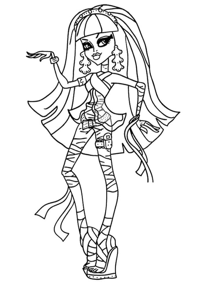 Cleo de Nile da Monster High da colorare